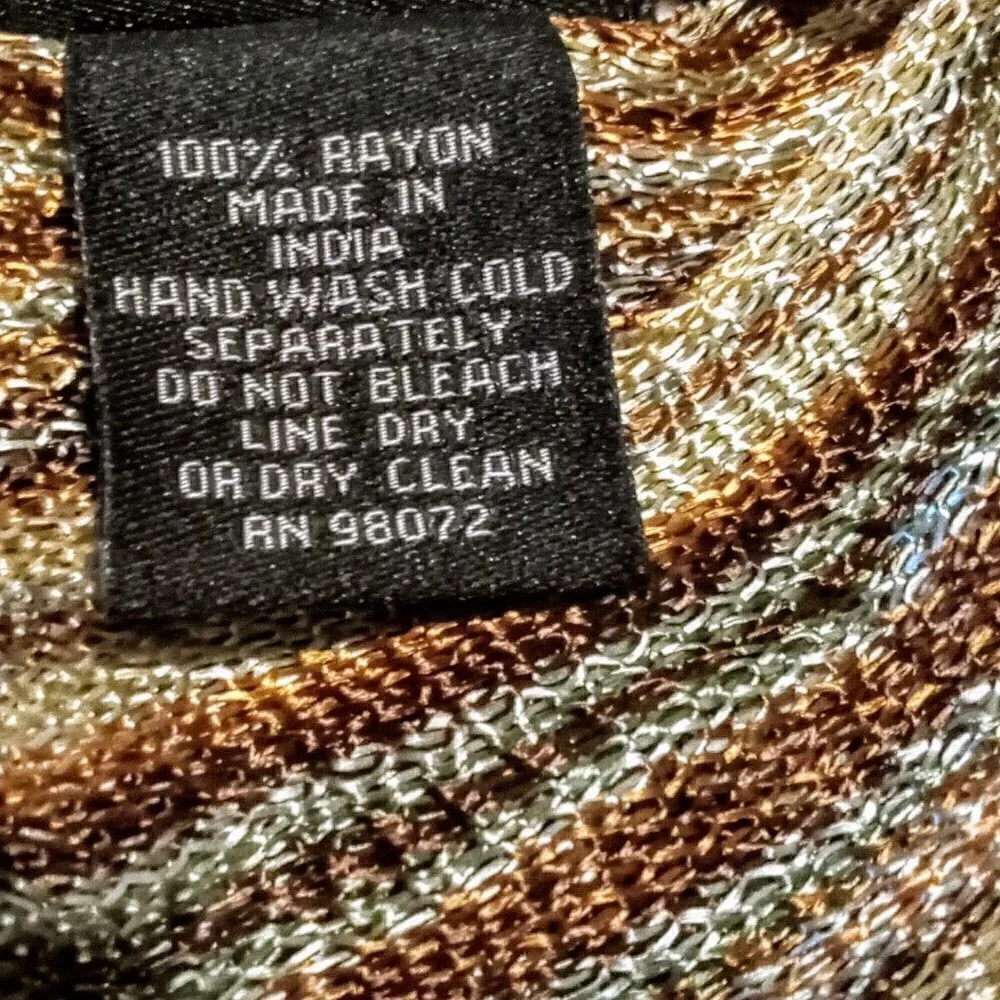 Cejon Striped Woven Oblong Fringed Scarf